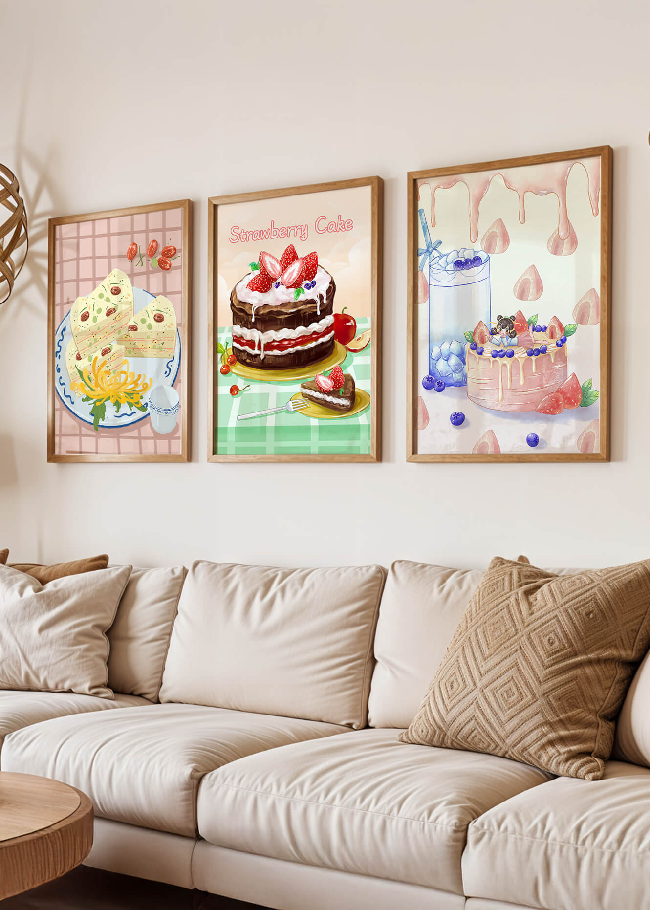 Ilustraciones De Pasteles Y Postres Creativos Sin Marco