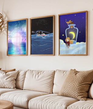 Impressions artistiques de paysages oniriques et fantastiques
