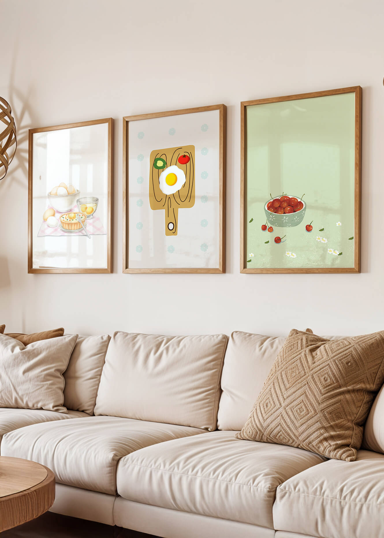 Conjunto De Arte De Cocina Sin Marco En Impresión De Alta Calidad