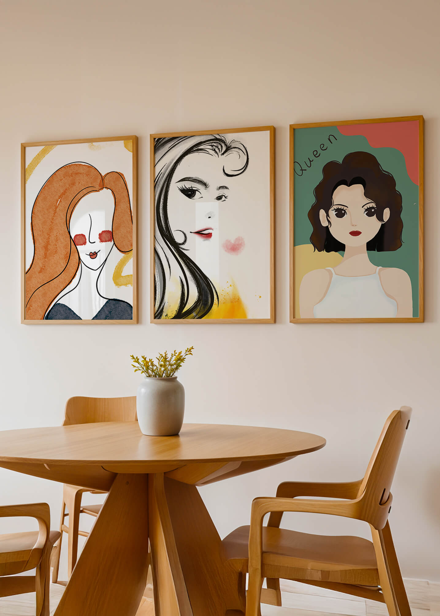 Portraits artistiques modernes en impression de haute qualité