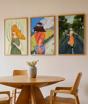 Ensemble d'illustrations modernes de femmes marchant sans cadre