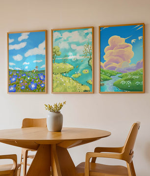 Impressions artistiques de paysages naturels dans des intérieurs modernes