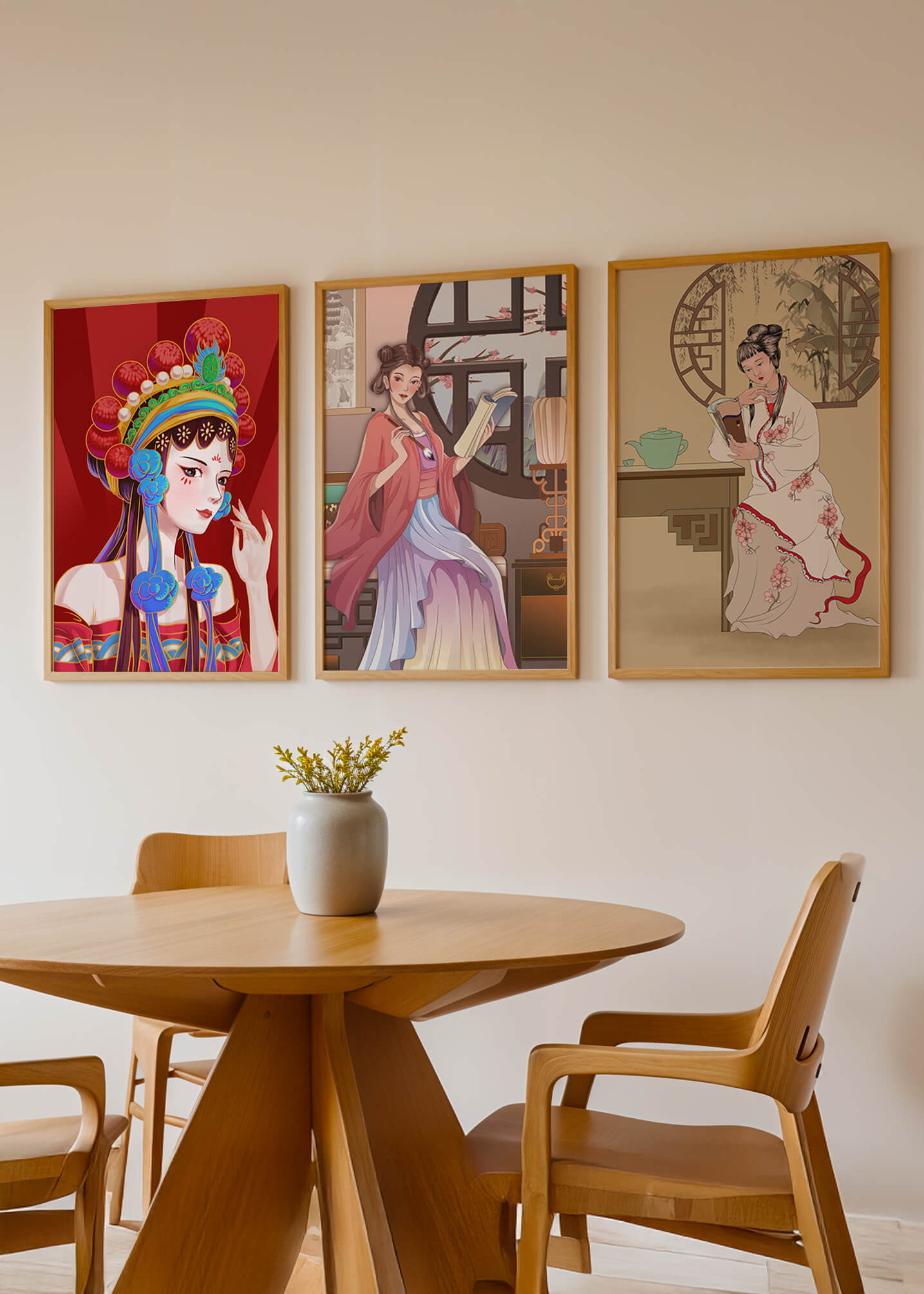 Art de femmes orientales au style traditionnel