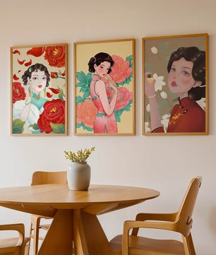 Arte Decorativo de Mujeres con Flores