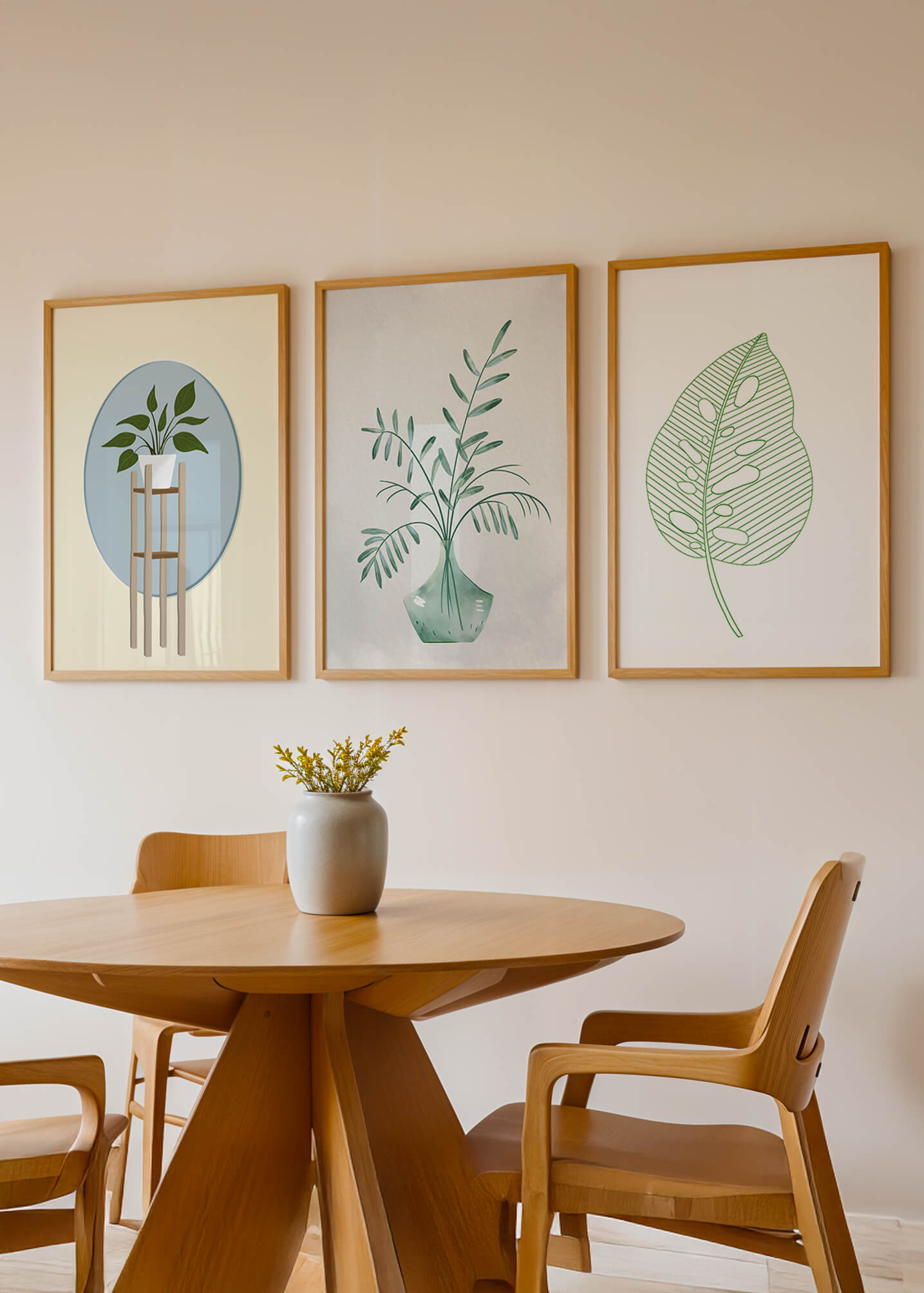 Imágenes Florales en Marcos de Madera sin Marco