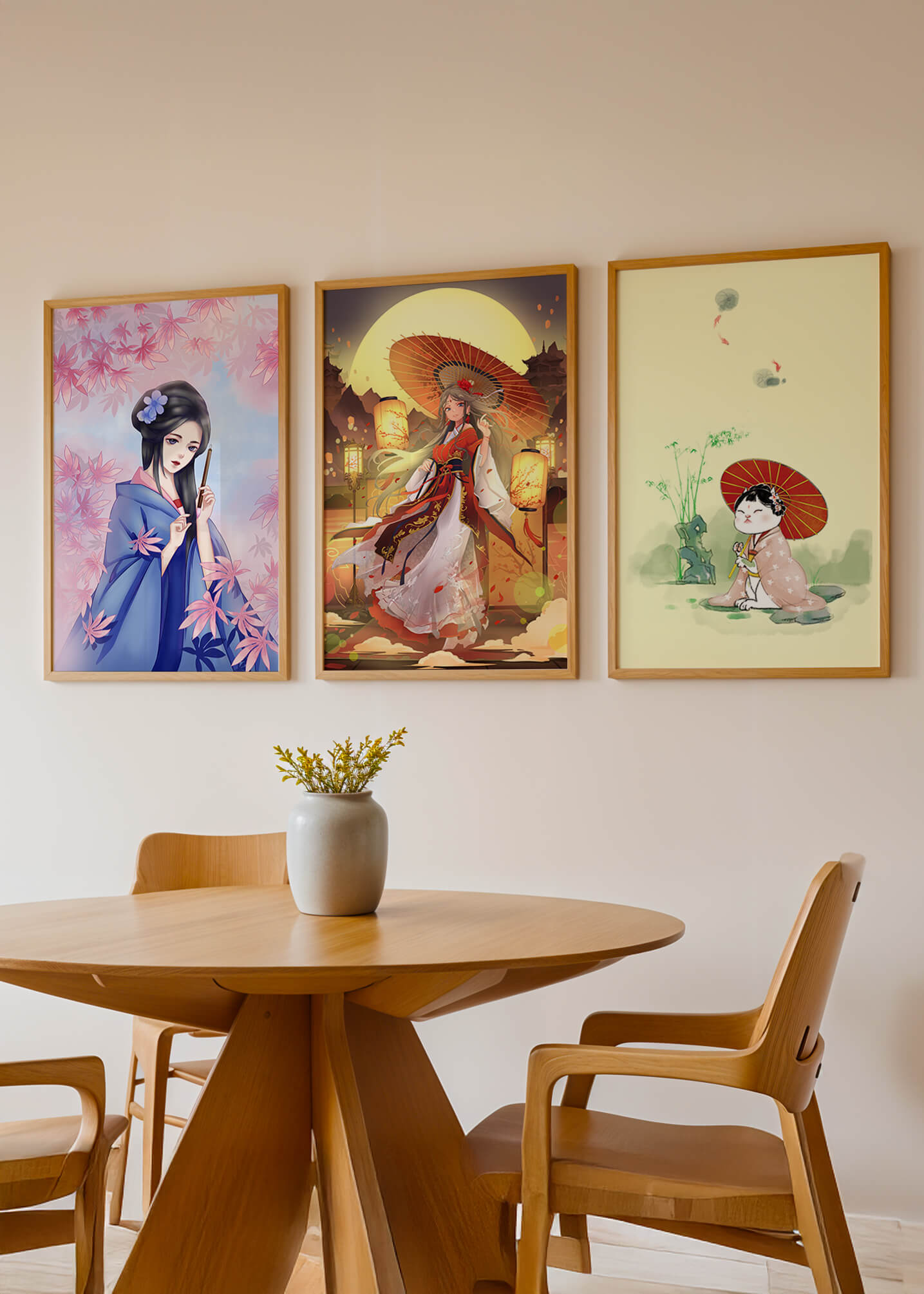 Imágenes De Arte Japonés Sin Marco En Interiores Modernos