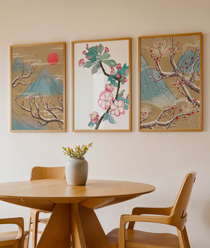 Blumige und landschaftliche Aquarellkunst