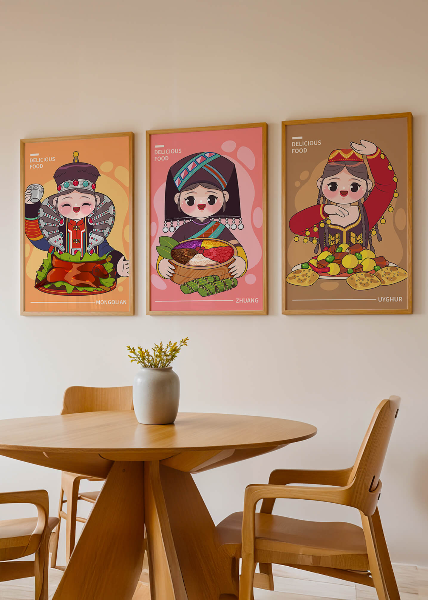 Ilustraciones Culturales de Comida en Diversos Estilos Étnicos