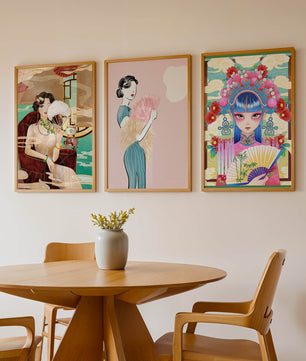 Affiches artistiques avec images asiatiques sans cadre