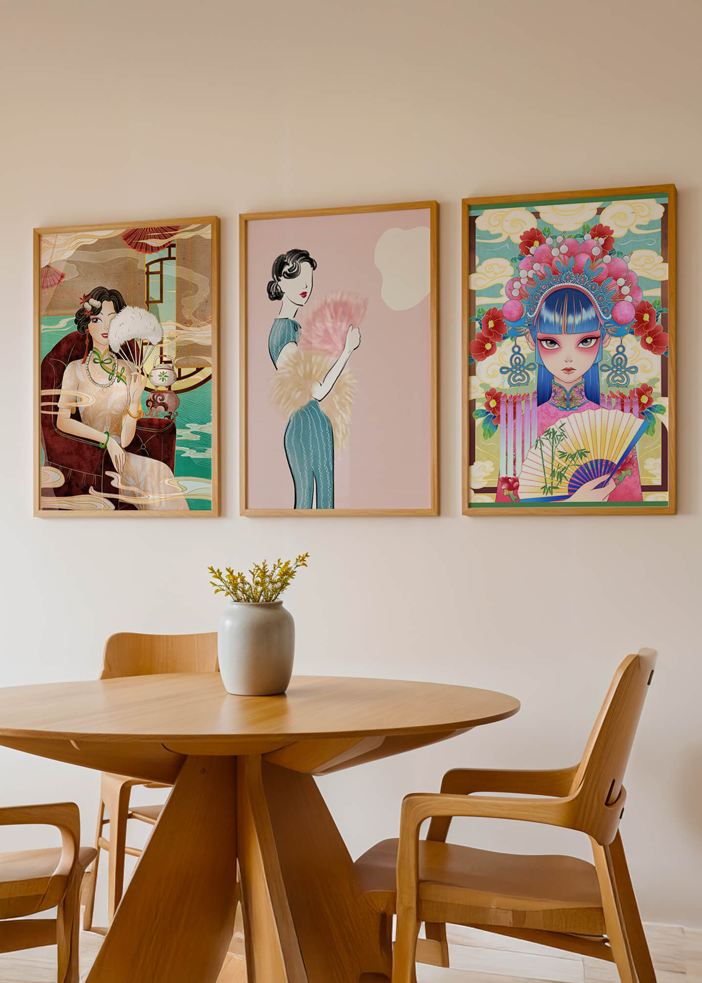 Affiches artistiques avec images asiatiques sans cadre