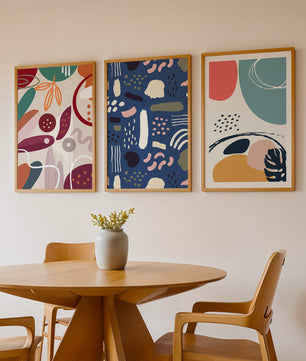 Conjunto De Arte Moderno Abstracto Sin Marco