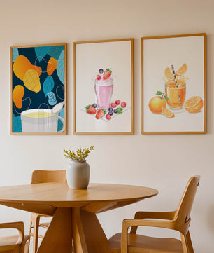 Ensemble d'illustrations de boissons fruitées colorées sans cadre