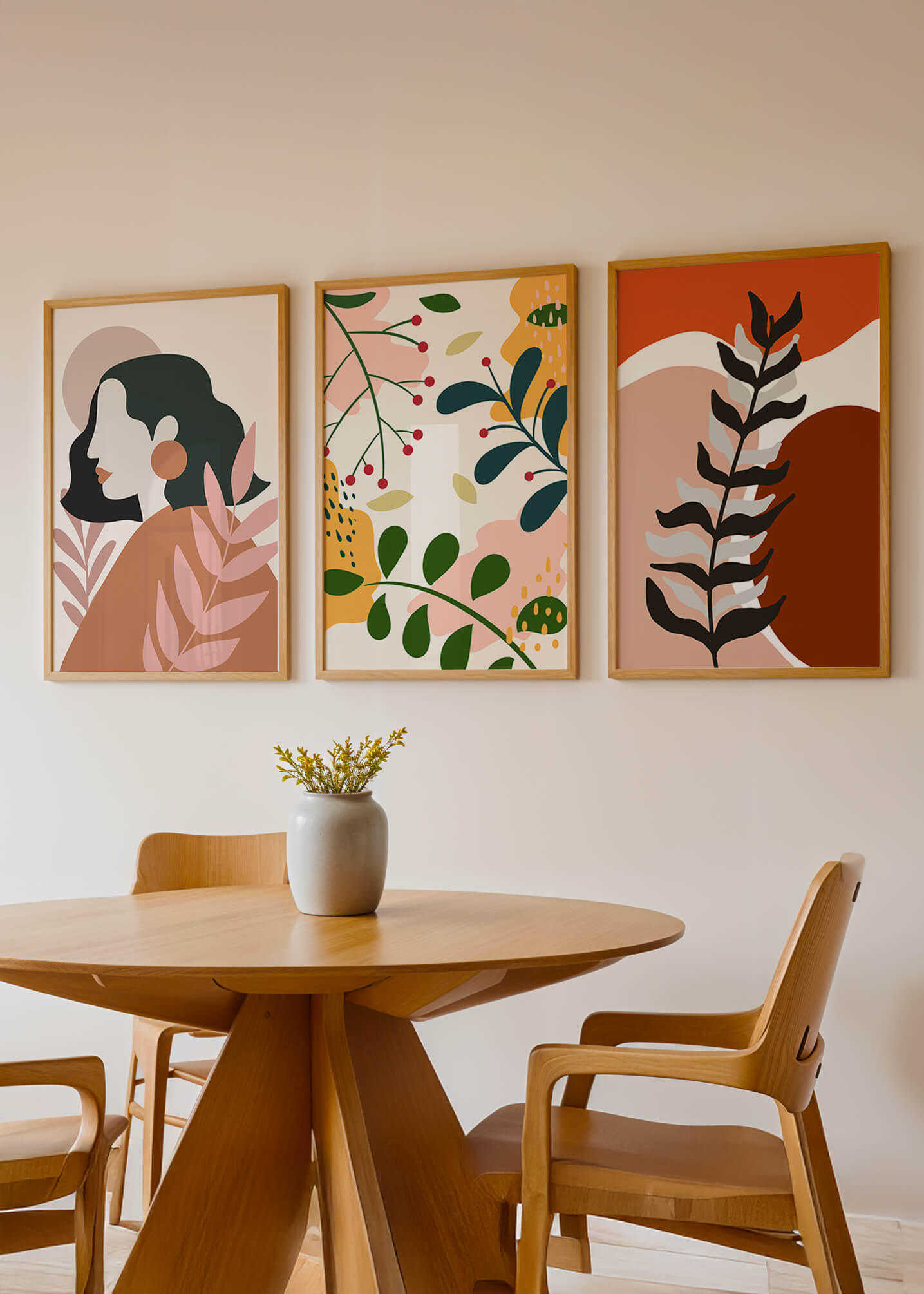 Ensemble d'art moderne abstrait pour décoration intérieure