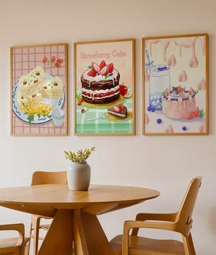 Illustrations de gâteaux et de desserts créatifs sans cadre
