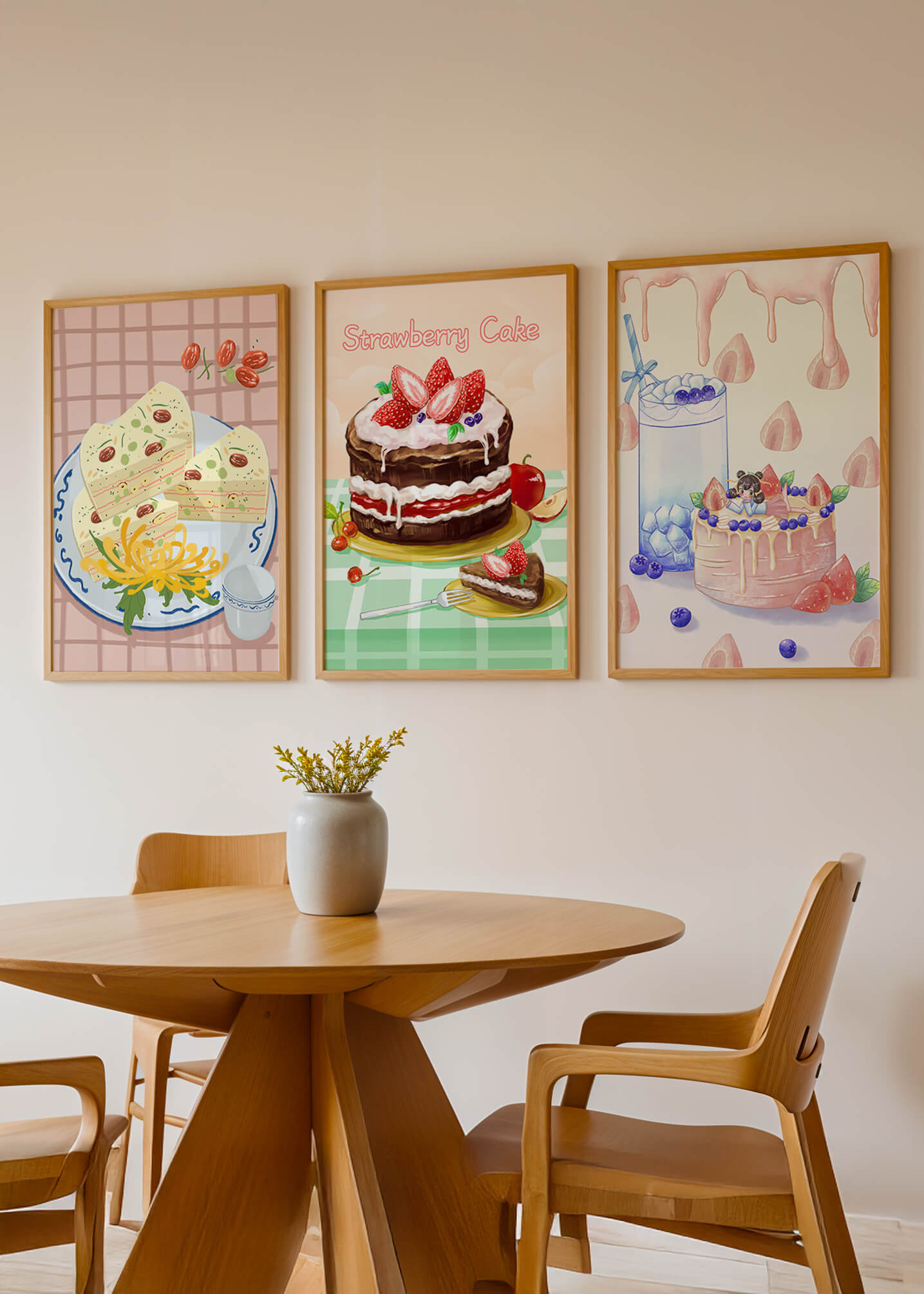 Ilustraciones De Pasteles Y Postres Creativos Sin Marco