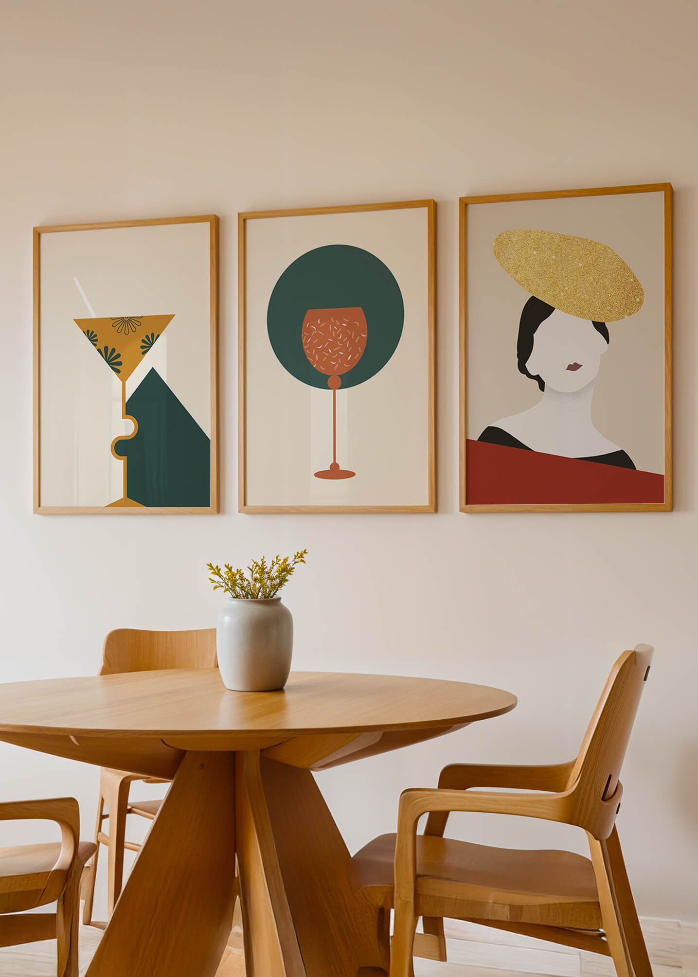 Elegante Colección de Arte Abstracto con Elementos Decorativos