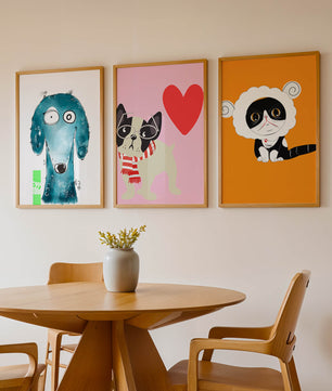 Illustrations d’animaux en couleurs pastel
