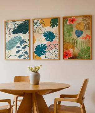 Mur avec ensembles d’art botanique moderne