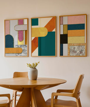 Tableaux abstraits modernes avec design géométrique