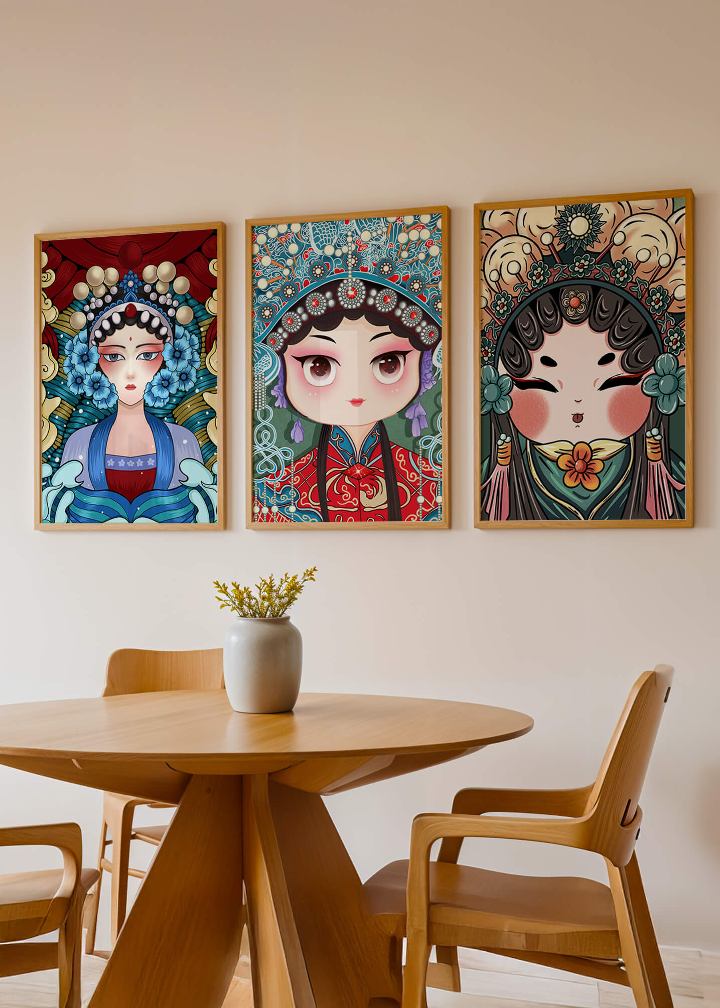 Pinturas de Arte Asiático en Estilo Abstracto
