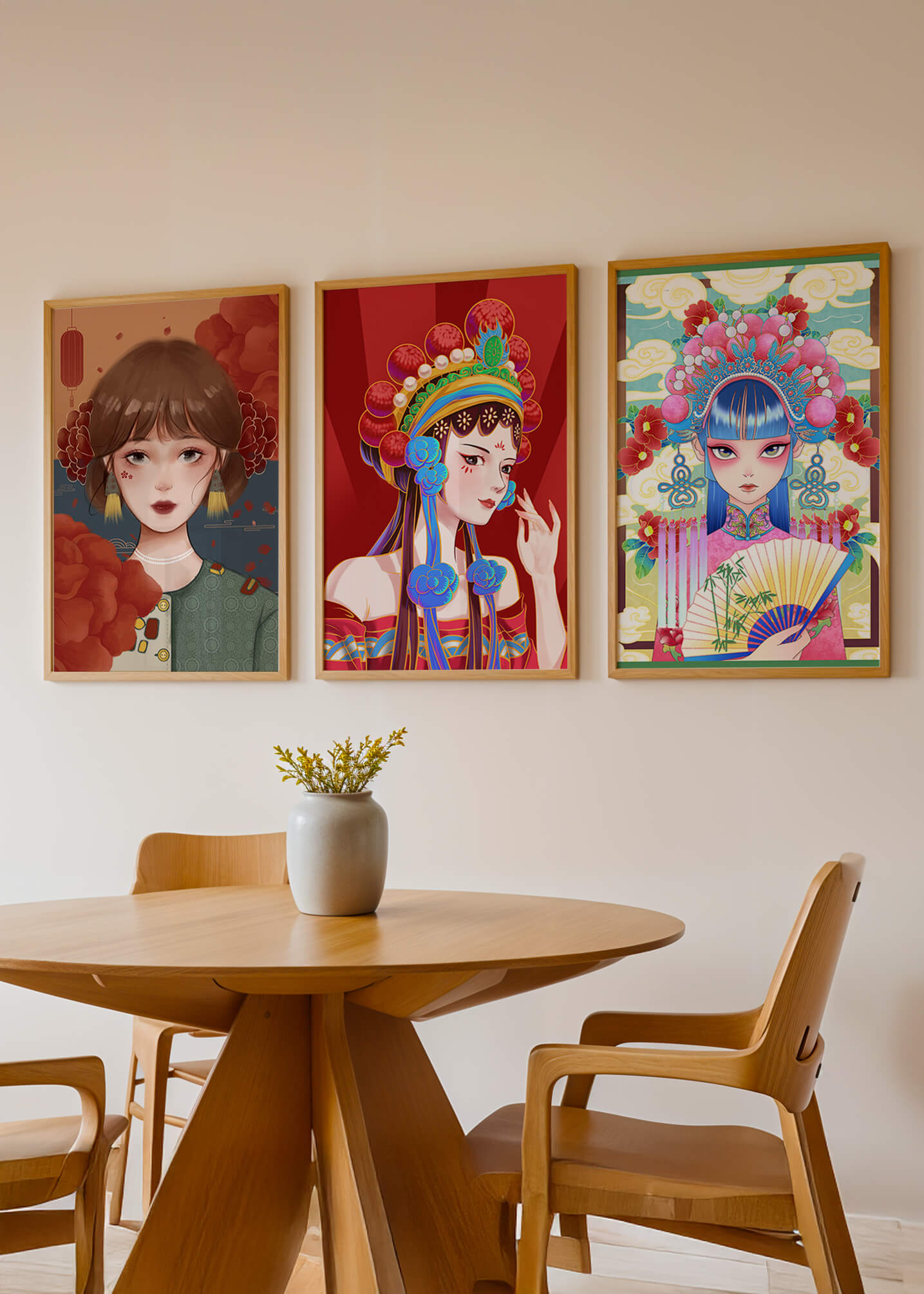 Impresiones Artísticas de Retratos de Estilo Oriental