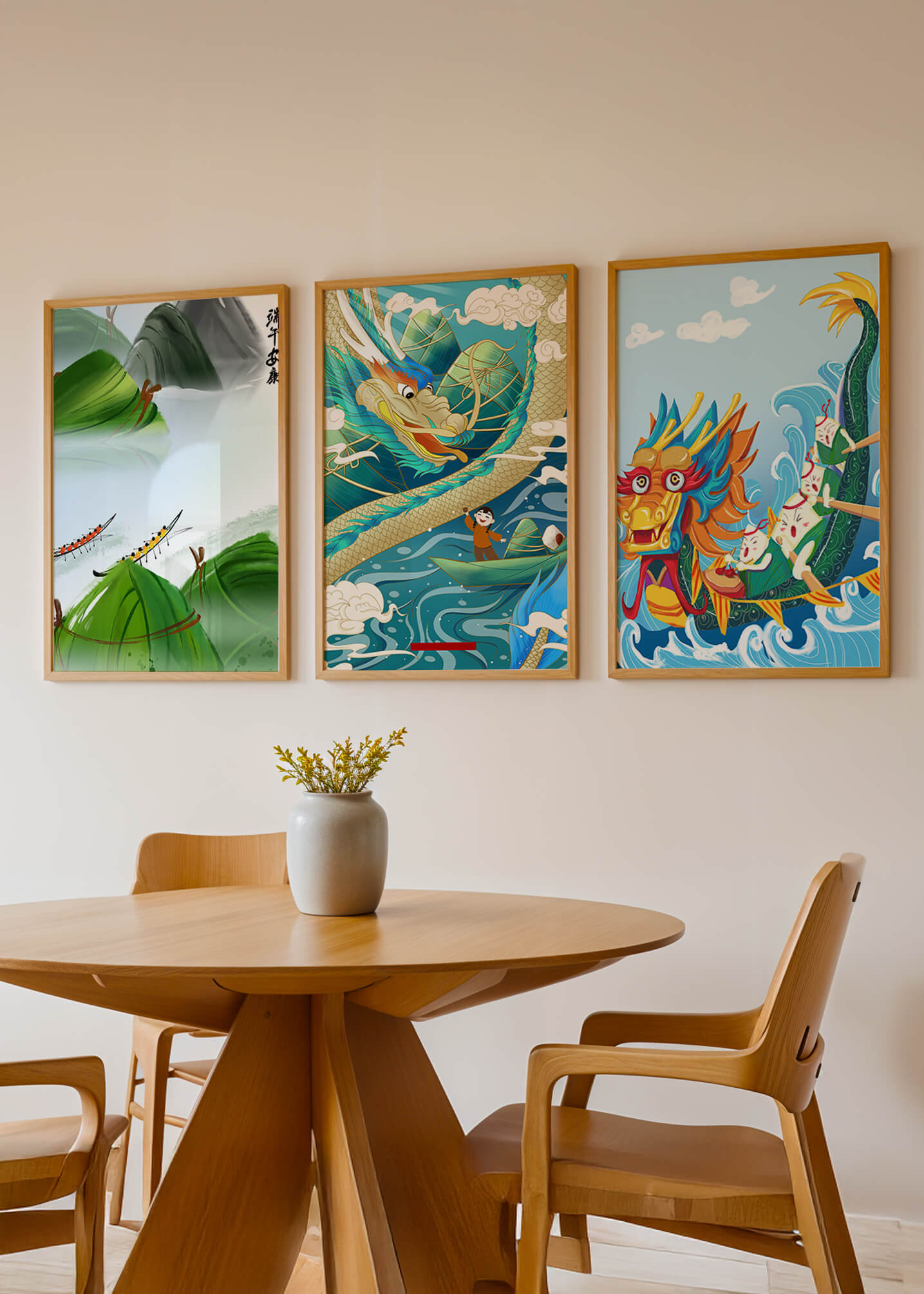 Imágenes Decorativas de Dragones en Estilo Oriental