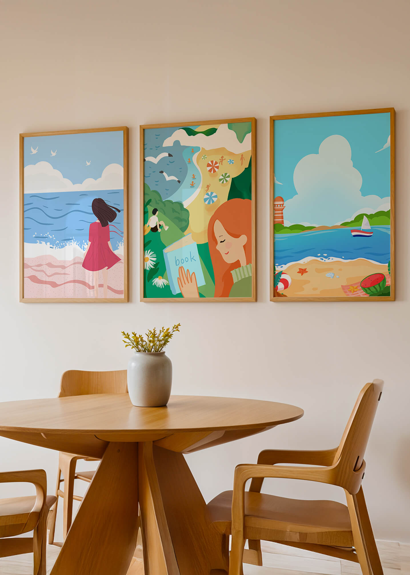 Décorations artistiques à thème plage pour intérieurs modernes