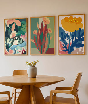 Ensemble d'art floral moderne sans cadre