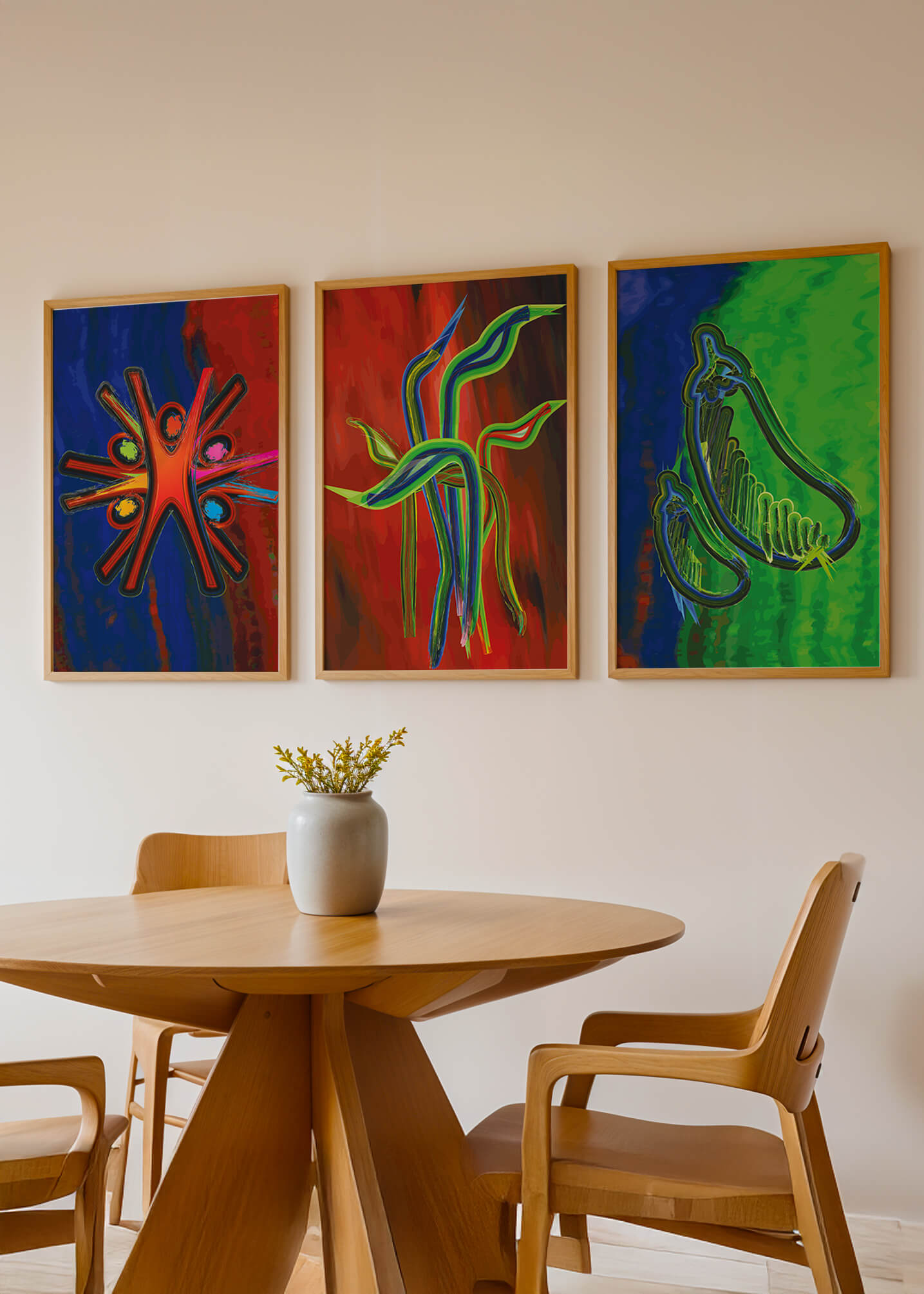 Obras de arte coloridas abstractas sin marco