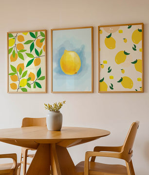 Décoration moderne avec des images de citrons