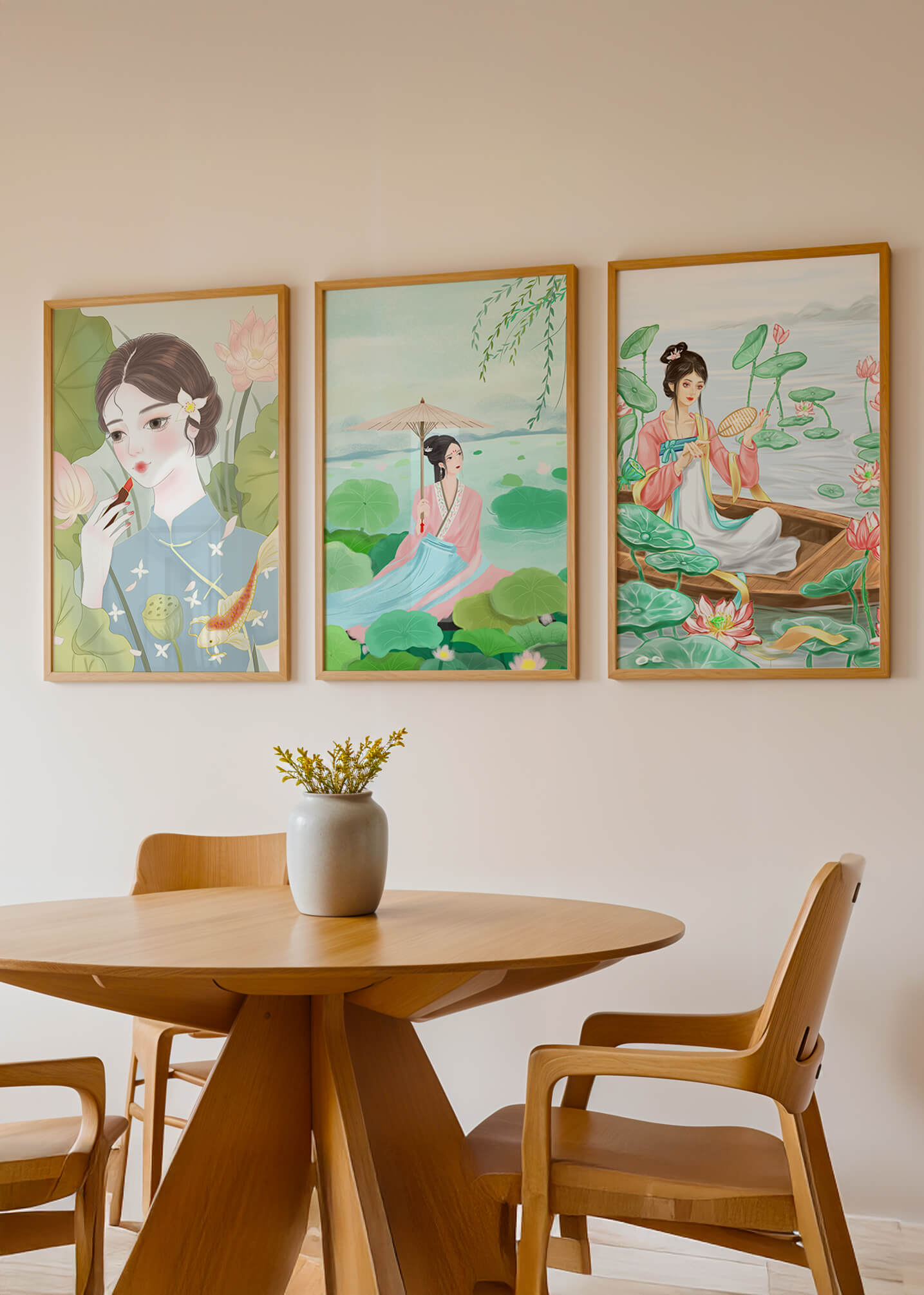 Conjunto de Ilustraciones Orientales Sin Marco