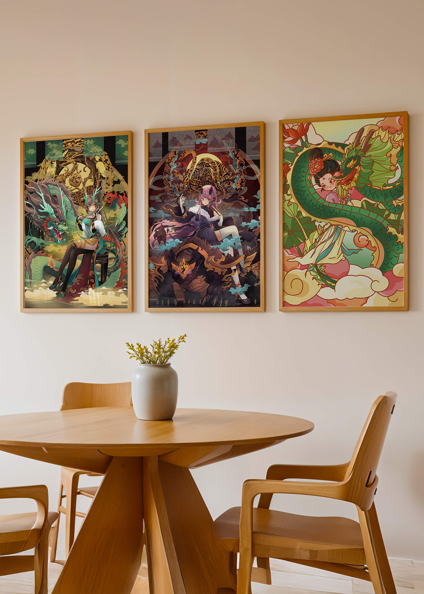 Impresiones Artísticas de Estilo Fantasía Presentadas en Interiores Modernos