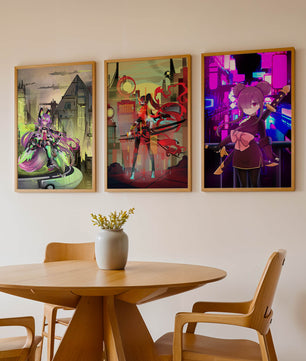 Exposition d'Art Numérique à Thème Futuriste sur le Mur de la Galerie