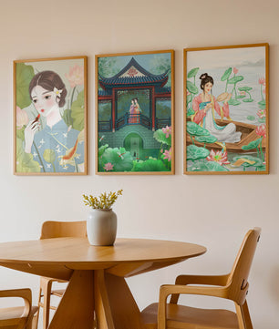 Exhibición de Tres Ilustraciones con Temática Oriental
