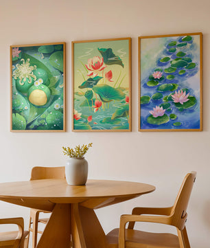 Peintures de nénuphars et de fleurs en style moderne