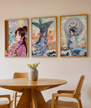 Art oriental dans les intérieurs modernes avec impression de haute qualité