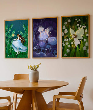 Illustrations de fées dans un style enfantin décoratif