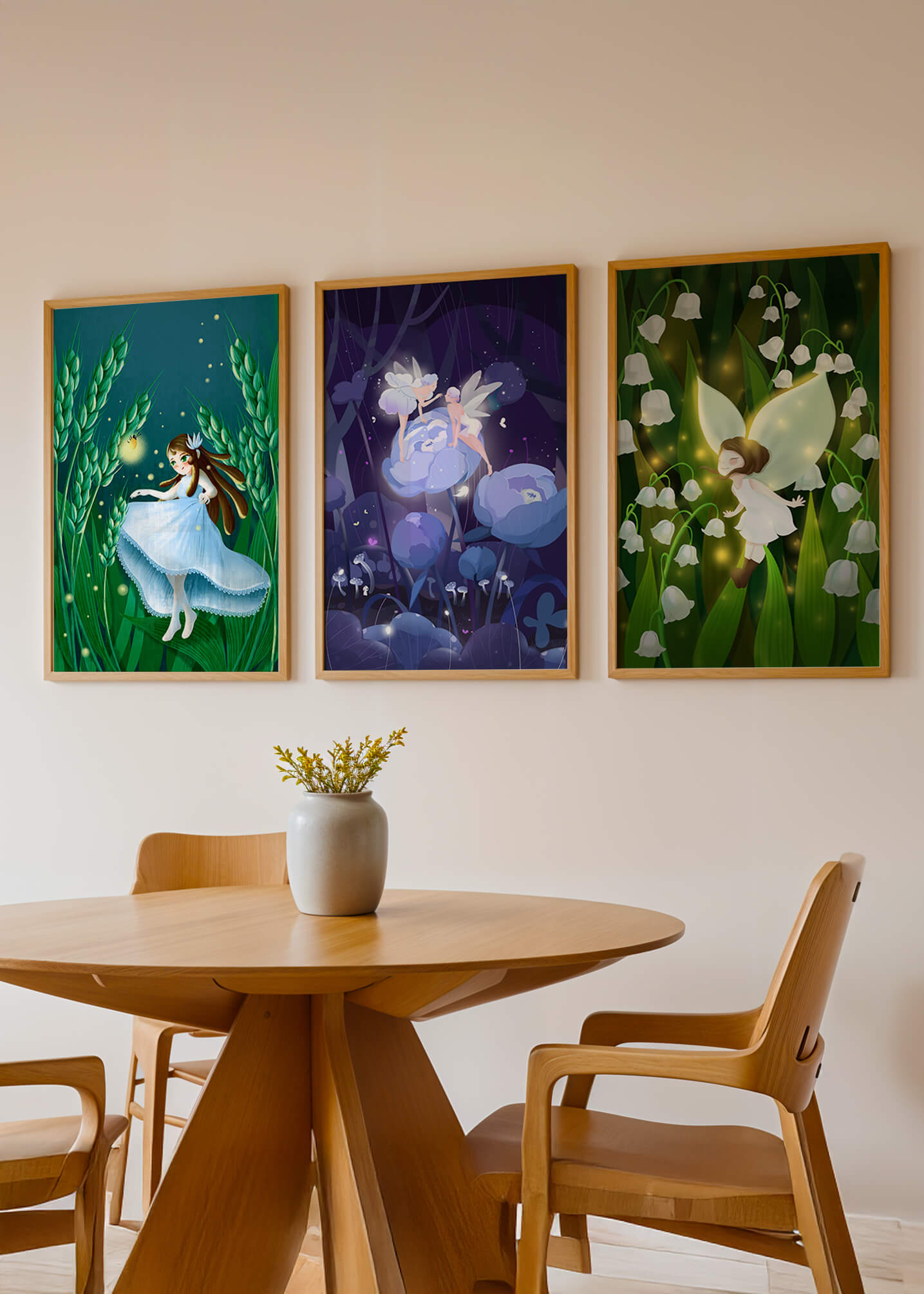 Ilustraciones de Hadas en un Decorativo Estilo Infantil