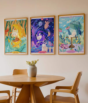Arte Zodiacal en Lienzo con Ilustraciones Infantiles