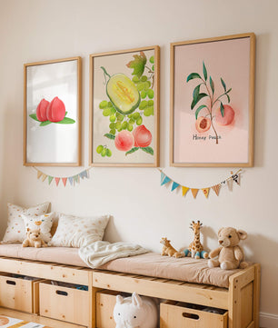 Art de fruits avec des illustrations modernes et colorées