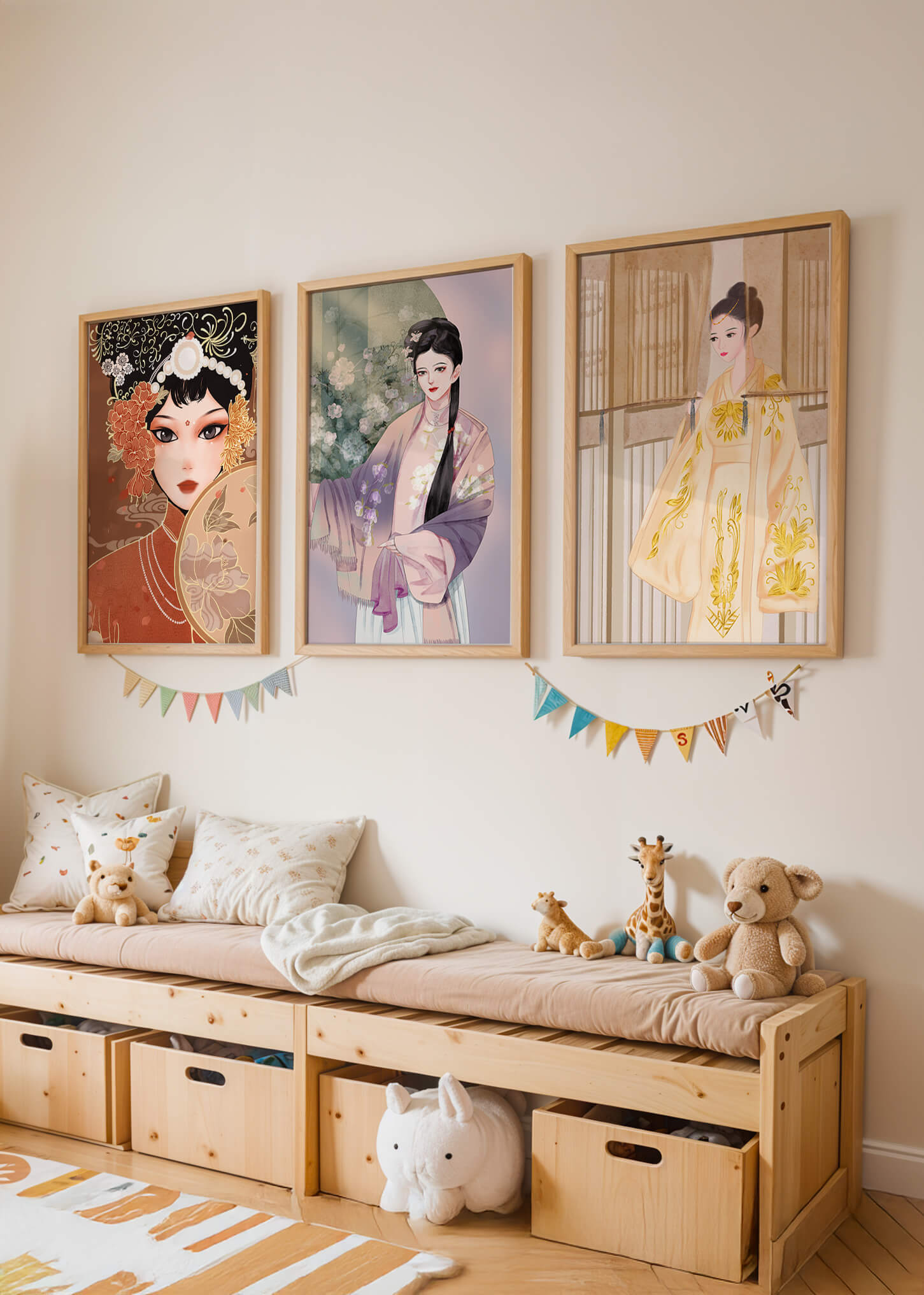 Arte Impresiones de Estilo Oriental con Temática Floral