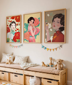 Arte Decorativo de Mujeres con Flores