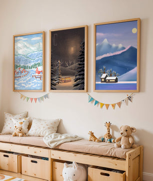 Tableaux de paysages hivernaux avec impression de haute qualité