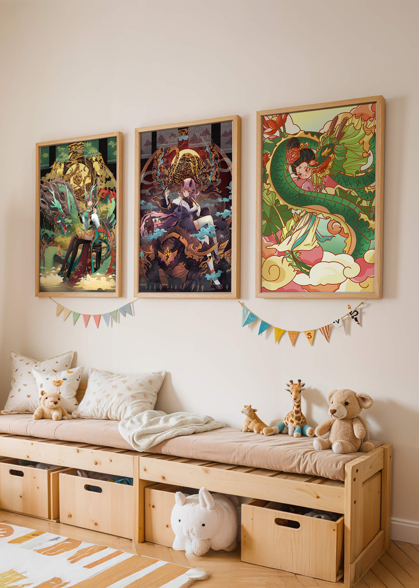 Impresiones Artísticas de Estilo Fantasía Presentadas en Interiores Modernos