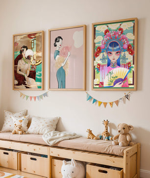 Affiches artistiques avec images asiatiques sans cadre