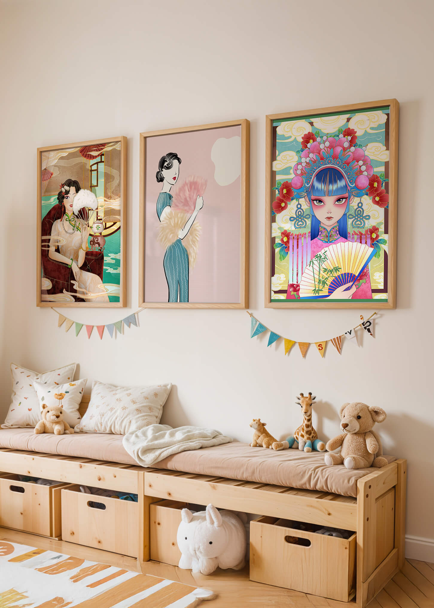 Affiches artistiques avec images asiatiques sans cadre