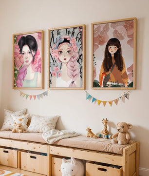 Illustrations artistiques de femmes avec des fleurs et inspiration botanique