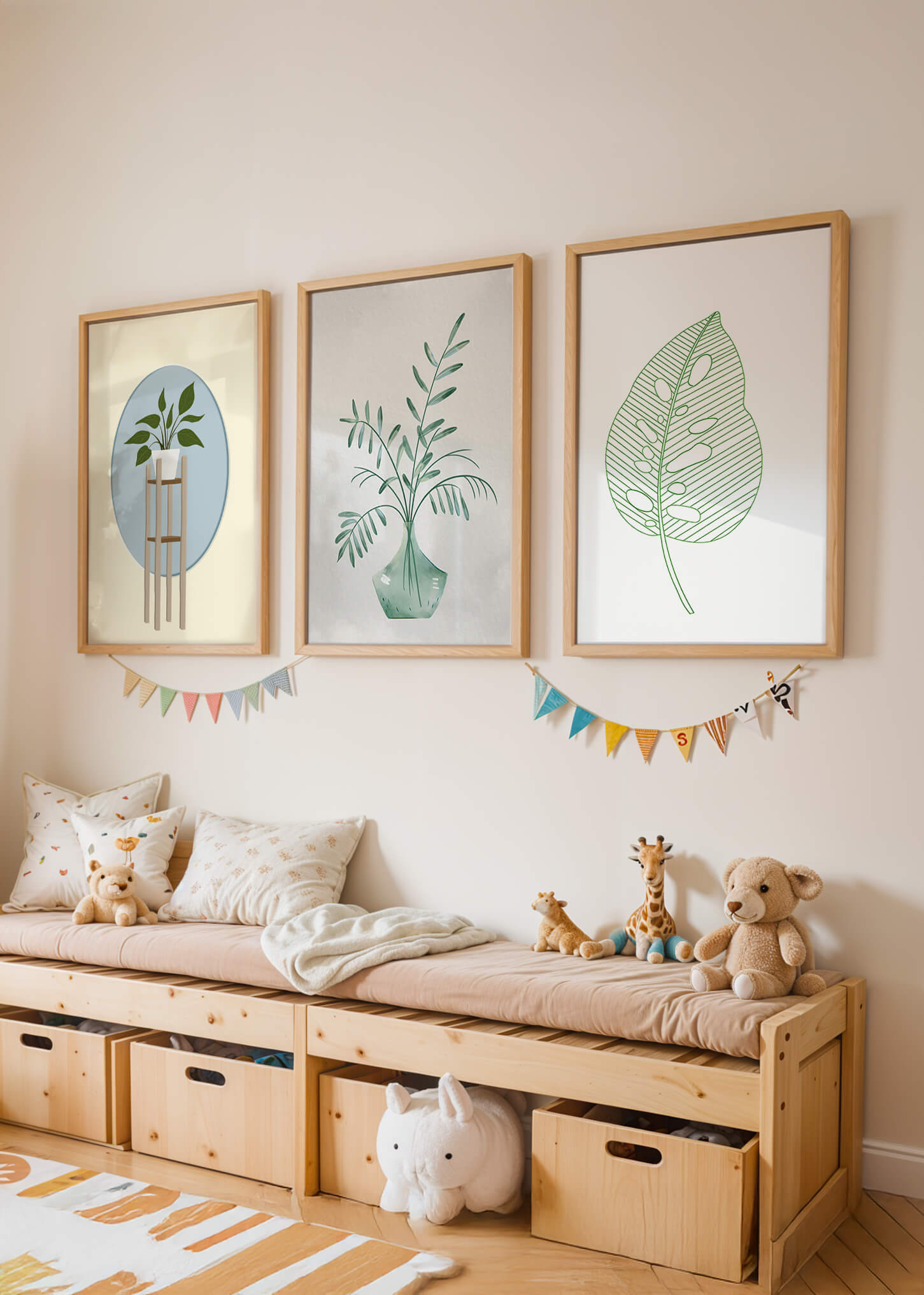 Imágenes Florales en Marcos de Madera sin Marco