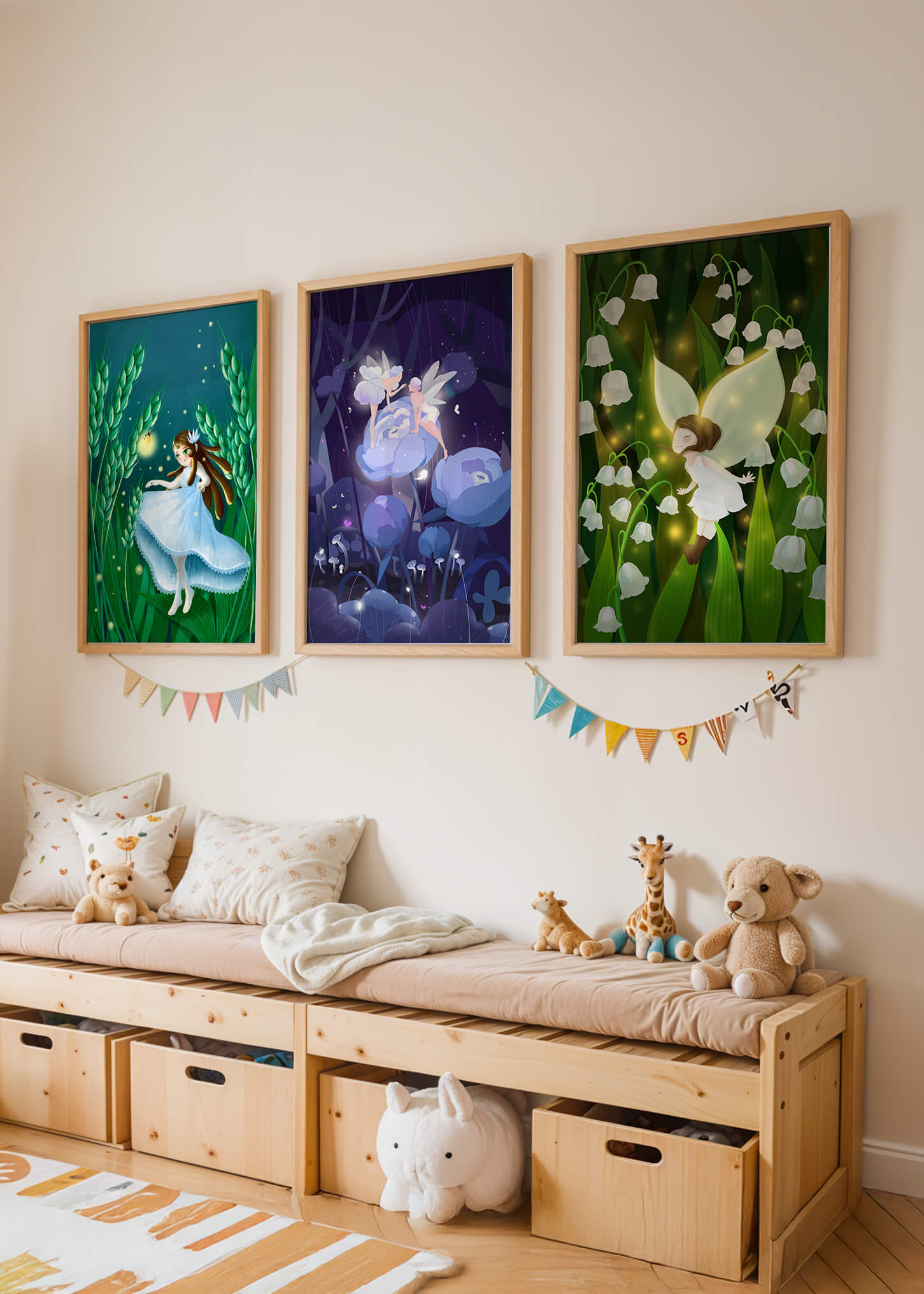 Ilustraciones de Hadas en un Decorativo Estilo Infantil