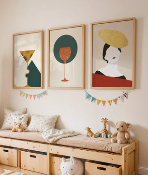 Élégante Collection d’Art Abstrait avec Éléments Décoratifs